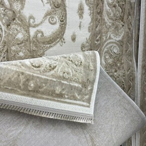 سجاد نيو بوهيمي تركي كاشان ثري دي 8339B بيج مقاس 150*220