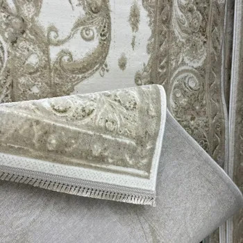 سجاد نيو بوهيمي تركي كاشان ثري دي 8339B بيج مقاس 300*400