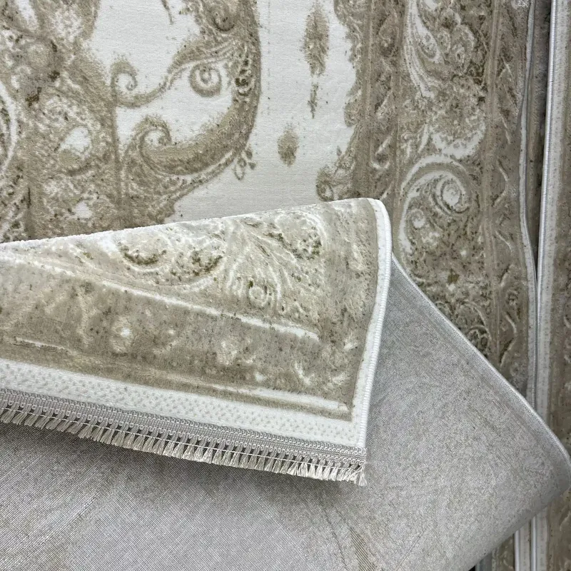 سجاد نيو بوهيمي تركي كاشان ثري دي 8339B بيج مقاس 300*400
