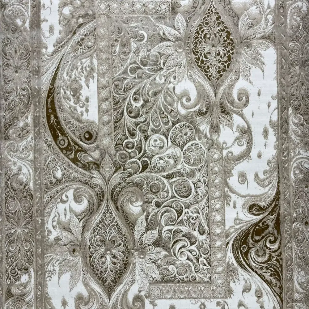 سجاد نيو بوهيمي تركي كاشان ثري دي 8339B بيج مقاس 100*200