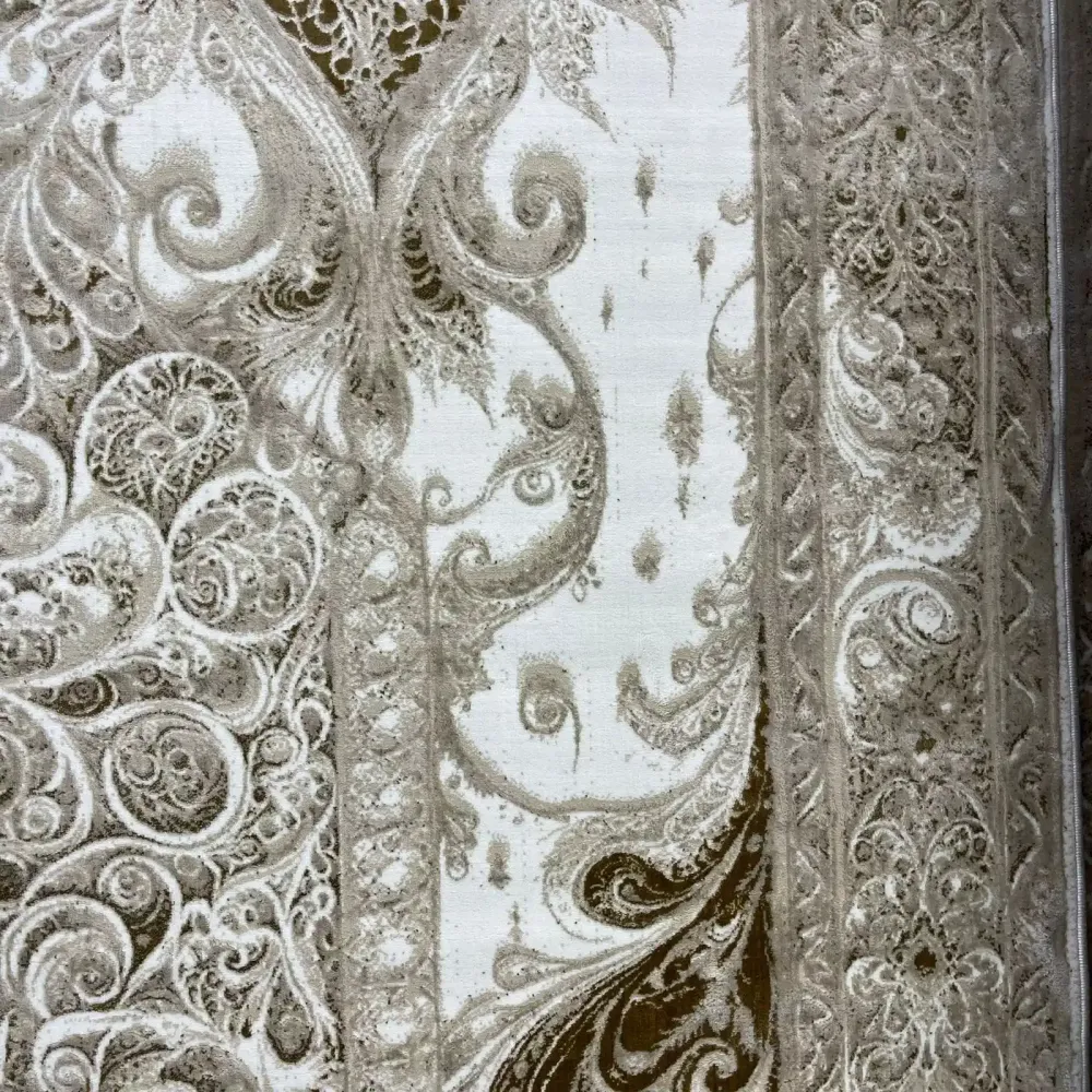 سجاد نيو بوهيمي تركي كاشان ثري دي 8339B بيج مقاس 100*200