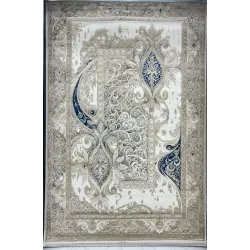 سجاد نيو بوهيمي تركي كاشان ثري دي 8339B سماوي مقاس 300*400