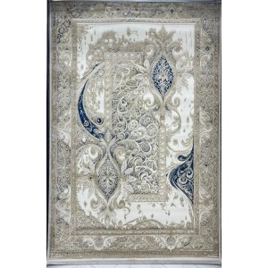 سجاد نيو بوهيمي تركي كاشان ثري دي 8339B سماوي مقاس 80*150