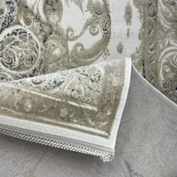 سجاد نيو بوهيمي تركي كاشان ثري دي 8339B سماوي مقاس 300*400