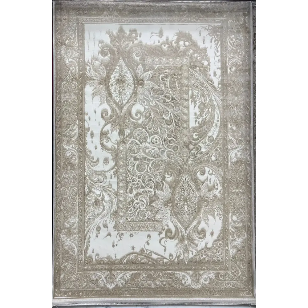 سجاد نيو بوهيمي تركي كاشان ثري دي 8339B كريم مقاس 300*400