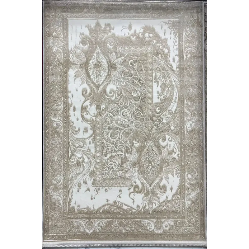سجاد نيو بوهيمي تركي كاشان ثري دي 8339B كريم مقاس 100*200