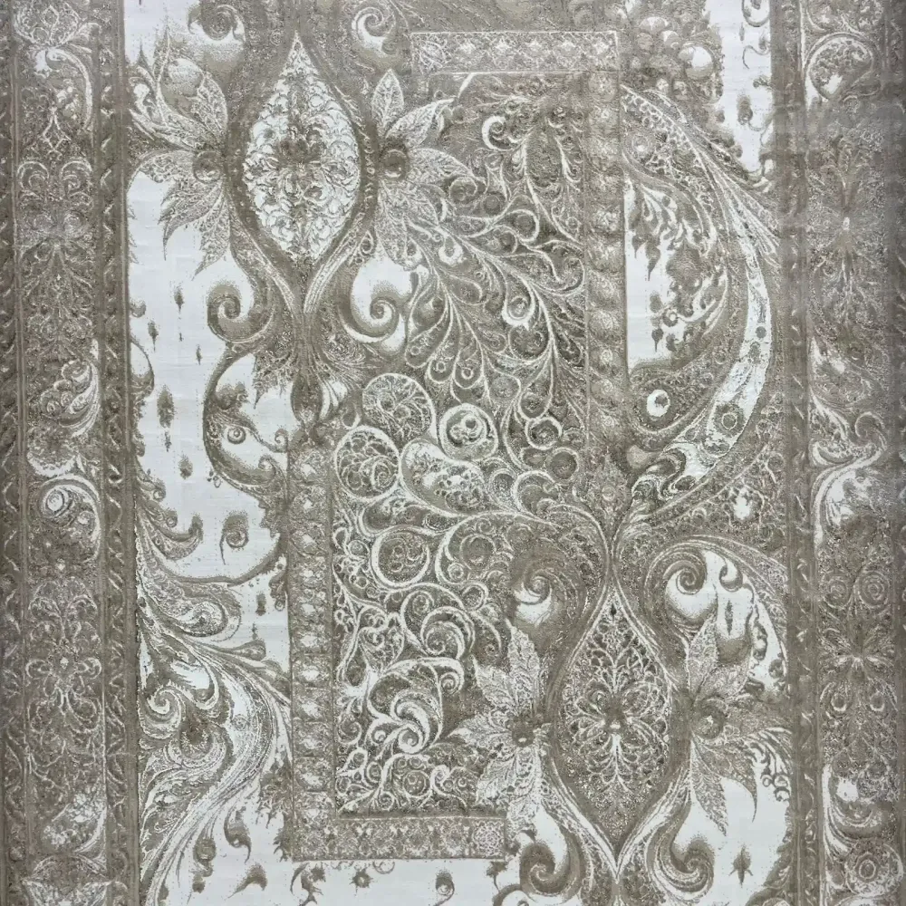 سجاد نيو بوهيمي تركي كاشان ثري دي 8339B كريم مقاس 300*400