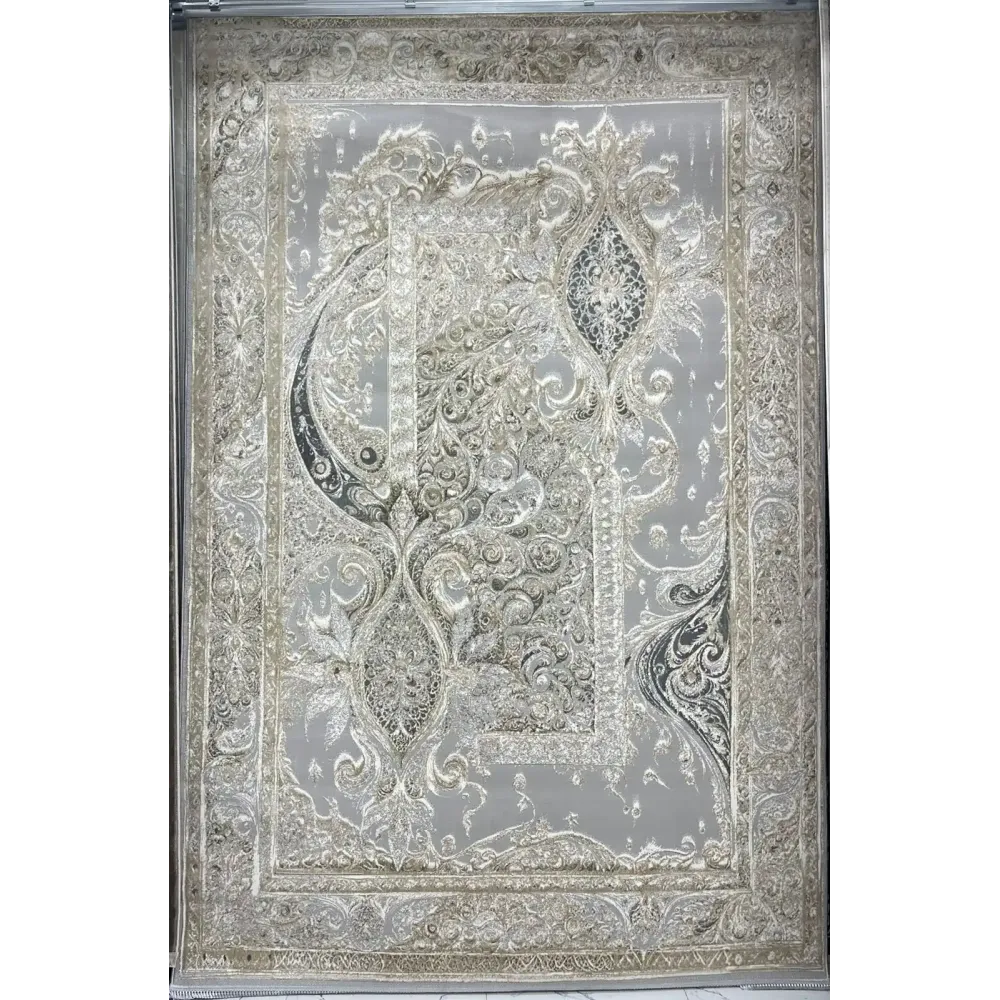 سجاد نيو بوهيمي تركي كاشان ثري دي 8339B رصاصي مقاس 80*150