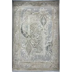 سجاد نيو بوهيمي تركي كاشان ثري دي 8339B رصاصي مقاس 80*150
