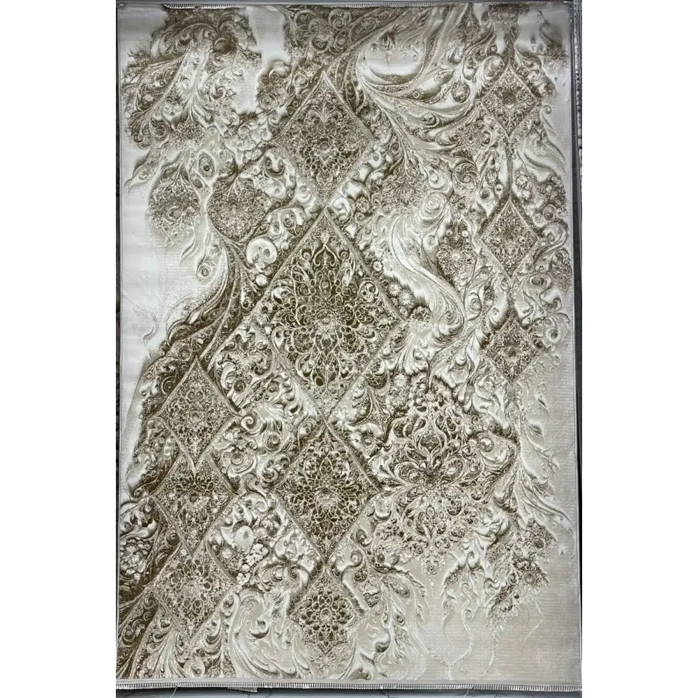 سجاد نيو بوهيمي تركي كاشان ثري دي 8555A بيج مقاس 80*150