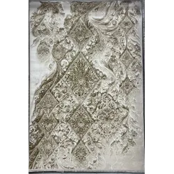 سجاد نيو بوهيمي تركي كاشان ثري دي 8555A بيج مقاس 80*150