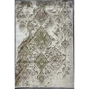 سجاد نيو بوهيمي تركي كاشان ثري دي 8555A بيج مقاس 80*150