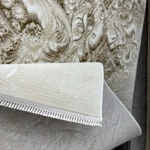 سجاد نيو بوهيمي تركي كاشان ثري دي 8555A بيج مقاس 150*220