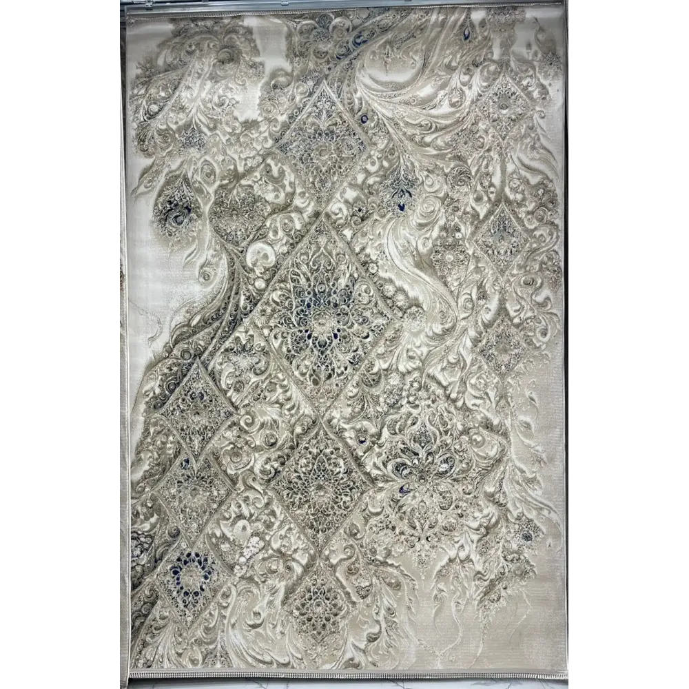 سجاد نيو بوهيمي تركي كاشان ثري دي 8555A سماوي مقاس 300*400