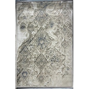 سجاد نيو بوهيمي تركي كاشان ثري دي 8555A سماوي مقاس 300*400