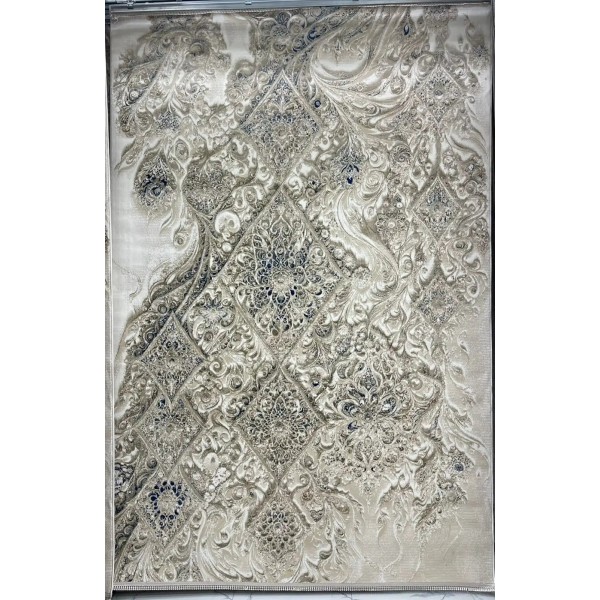 سجاد نيو بوهيمي تركي كاشان ثري دي 8555A سماوي مقاس 200*300