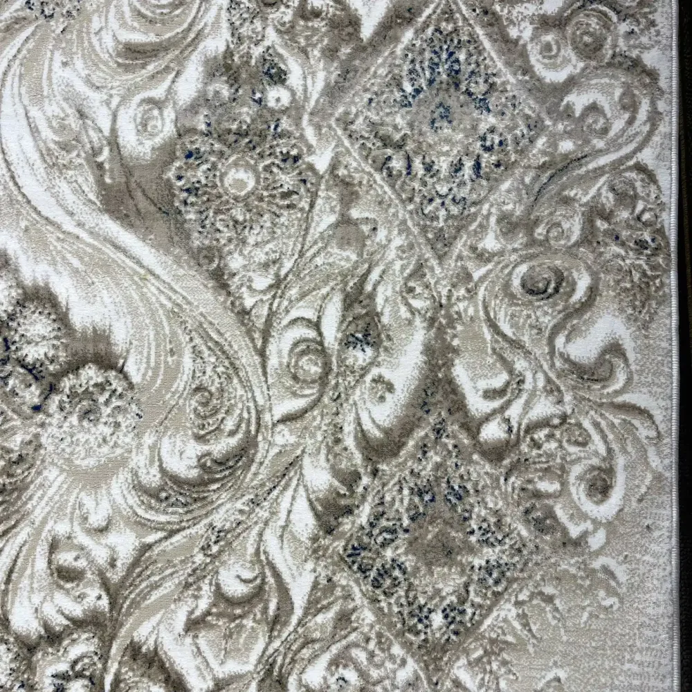 سجاد نيو بوهيمي تركي كاشان ثري دي 8555A سماوي مقاس 300*400