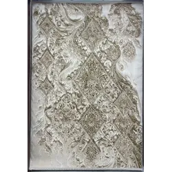 سجاد نيو بوهيمي تركي كاشان ثري دي 8555A كريم مقاس 80*150
