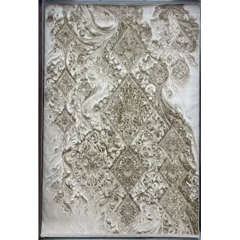 سجاد نيو بوهيمي تركي كاشان ثري دي 8555A كريم مقاس 300*400