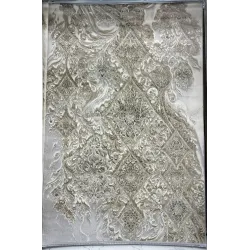 سجاد نيو بوهيمي تركي كاشان ثري دي 8555A رصاصي مقاس 300*400
