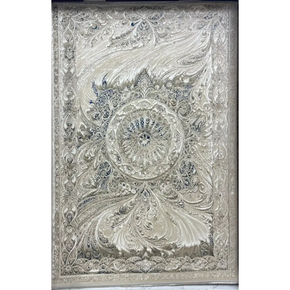 سجاد نيو بوهيمي تركي كاشان ثري دي 8556A سماوي مقاس 80*150
