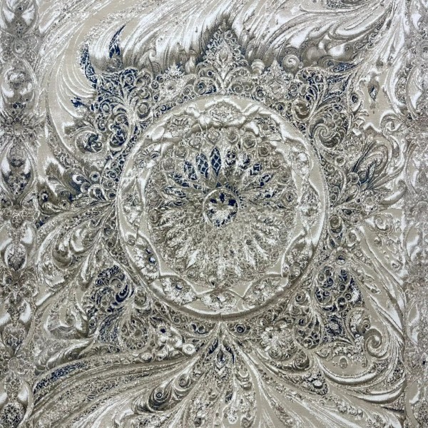 سجاد نيو بوهيمي تركي كاشان ثري دي 8556A سماوي مقاس 100*200