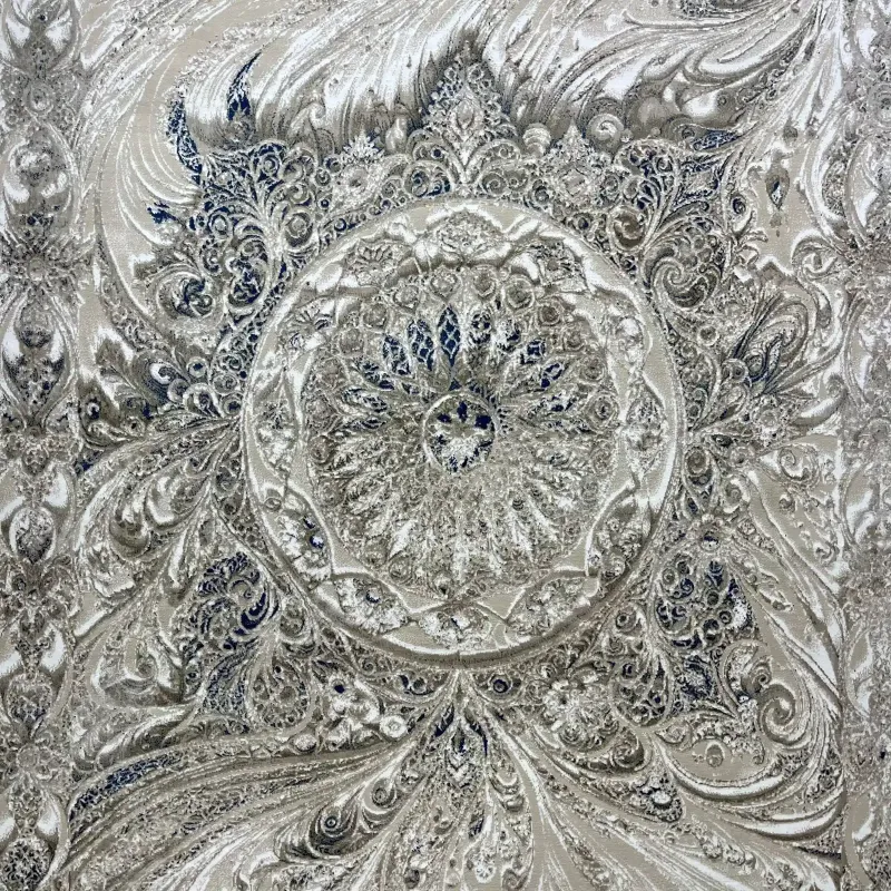 سجاد نيو بوهيمي تركي كاشان ثري دي 8556A سماوي مقاس 80*150
