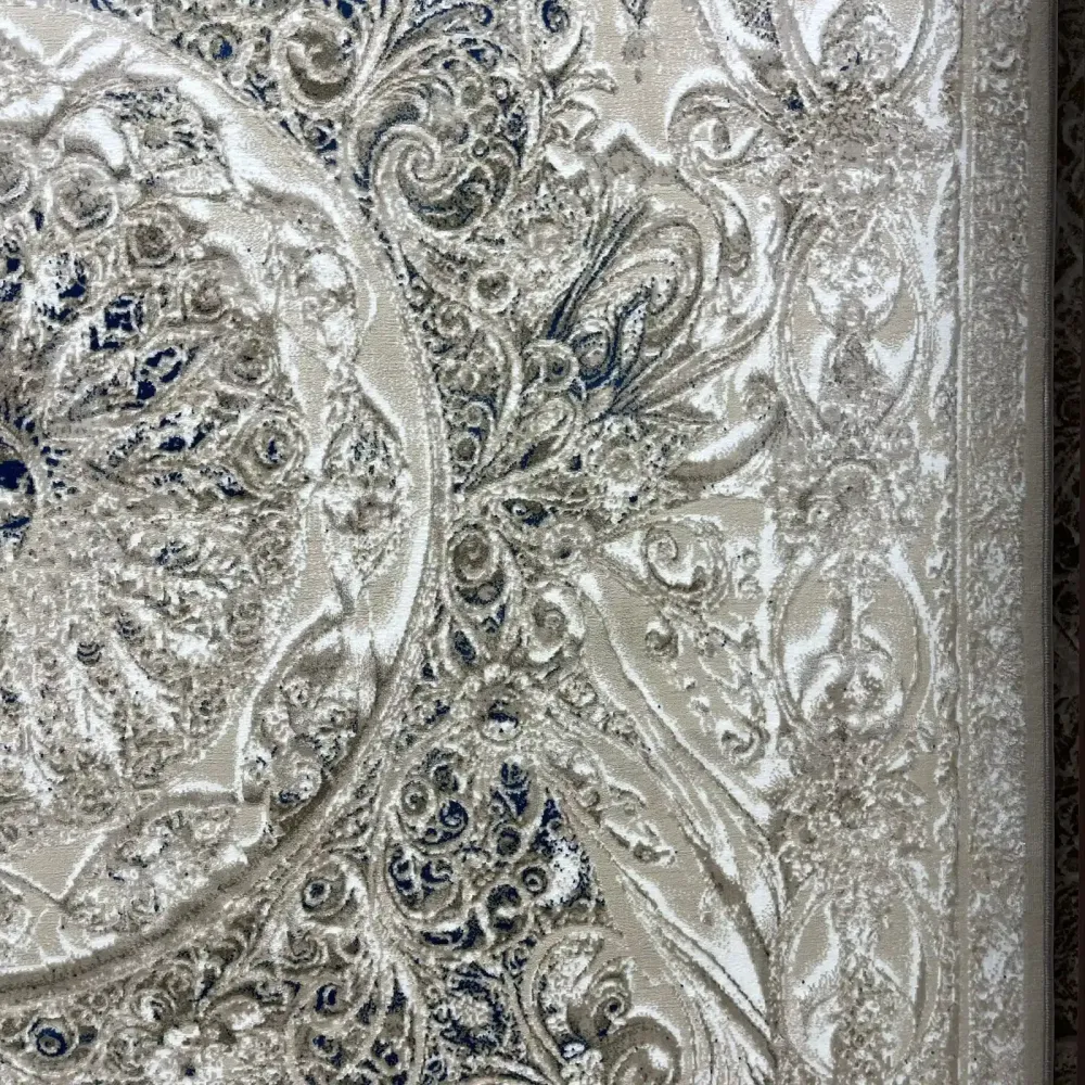 سجاد نيو بوهيمي تركي كاشان ثري دي 8556A سماوي مقاس 80*150
