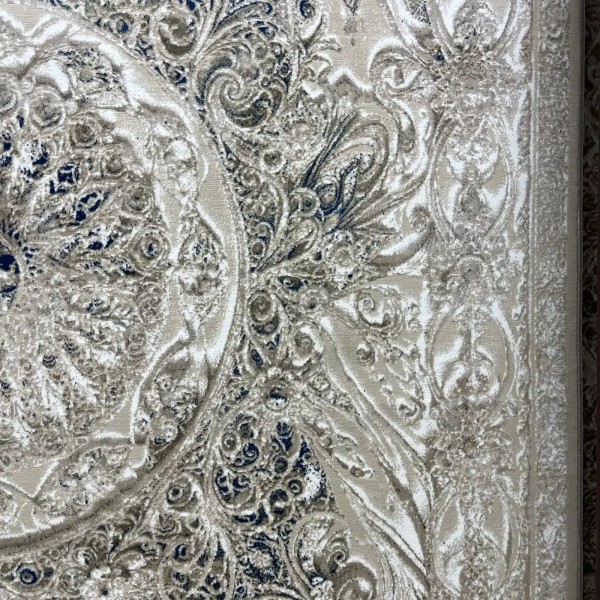 سجاد نيو بوهيمي تركي كاشان ثري دي 8556A سماوي مقاس 100*200