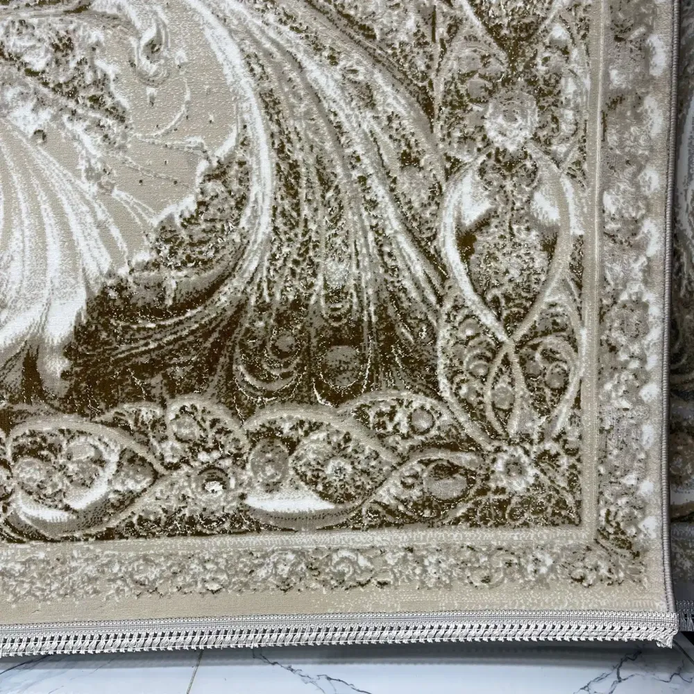 سجاد نيو بوهيمي تركي كاشان ثري دي 8556A كريم مقاس 300*400