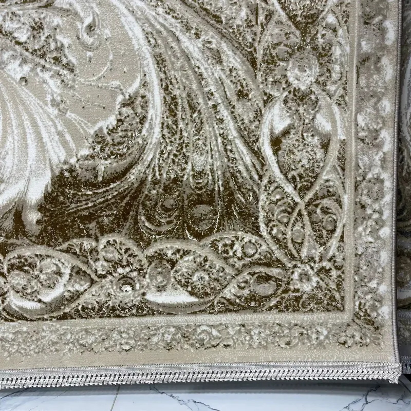 سجاد نيو بوهيمي تركي كاشان ثري دي 8556A كريم مقاس 300*400