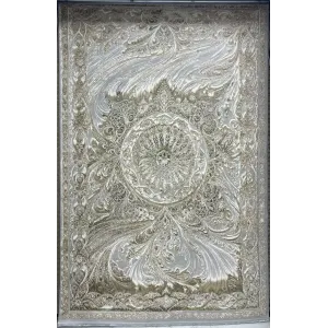 سجاد نيو بوهيمي تركي كاشان ثري دي 8556A رصاصي مقاس 300*400
