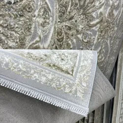 سجاد نيو بوهيمي تركي كاشان ثري دي 8556A رصاصي مقاس 80*150