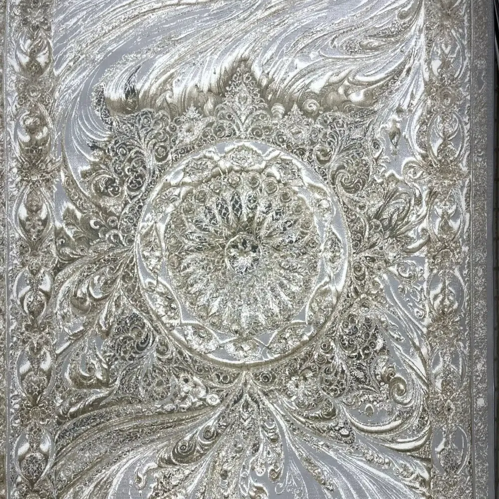 سجاد نيو بوهيمي تركي كاشان ثري دي 8556A رصاصي مقاس 80*150