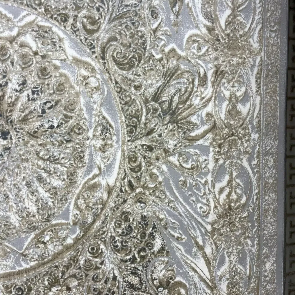 سجاد نيو بوهيمي تركي كاشان ثري دي 8556A رصاصي مقاس 80*150