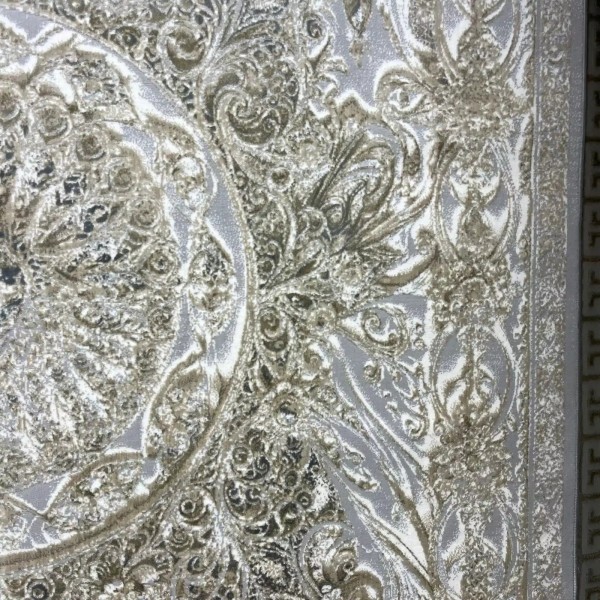 سجاد نيو بوهيمي تركي كاشان ثري دي 8556A رصاصي مقاس 80*150