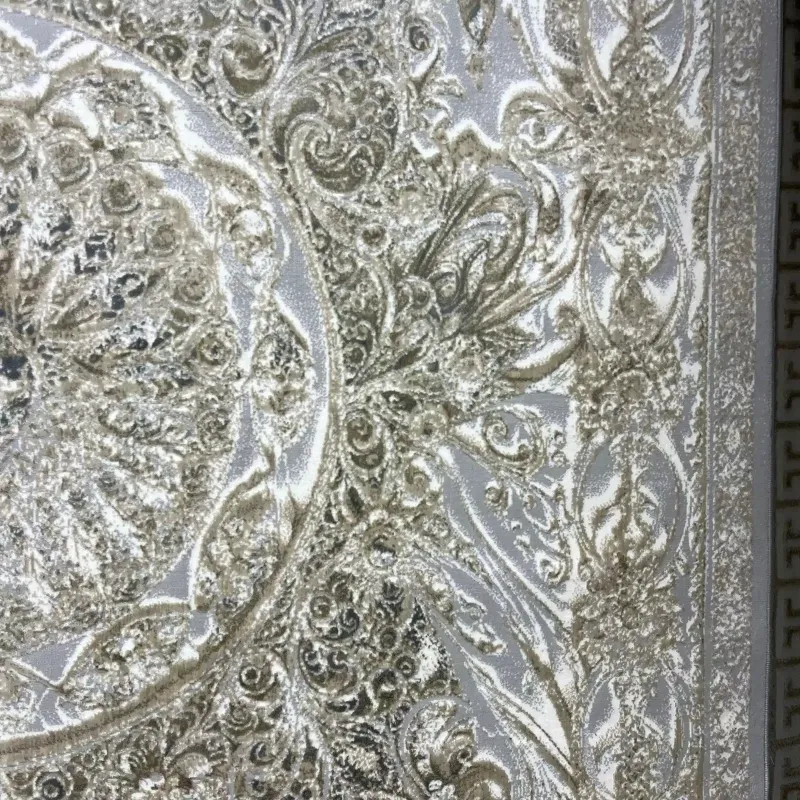 سجاد نيو بوهيمي تركي كاشان ثري دي 8556A رصاصي مقاس 80*150