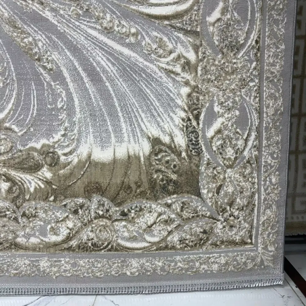 سجاد نيو بوهيمي تركي كاشان ثري دي 8556A رصاصي مقاس 80*150
