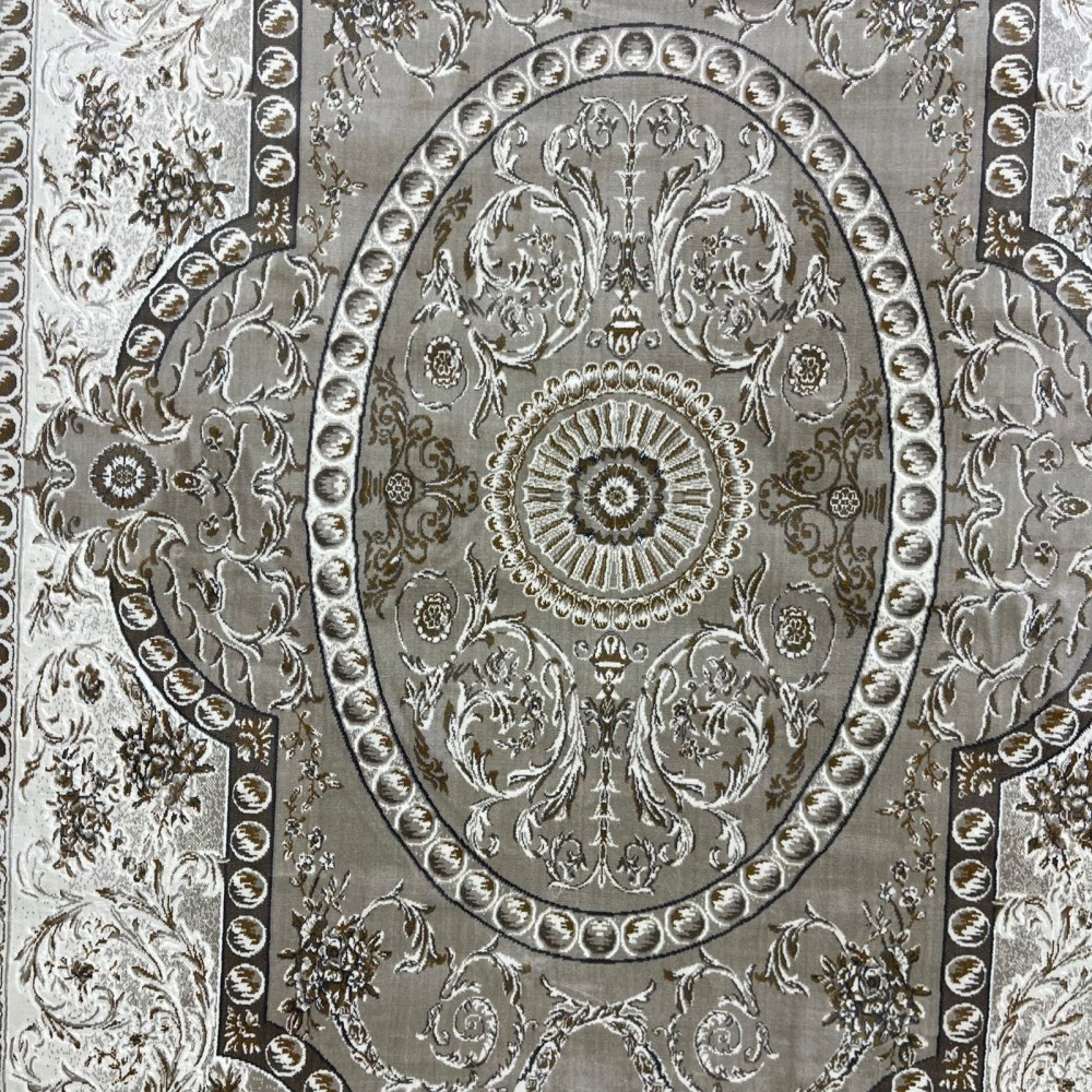 سجاد تركي تبريز كلاسيك سميك 43450F بيج مقاس 500*700