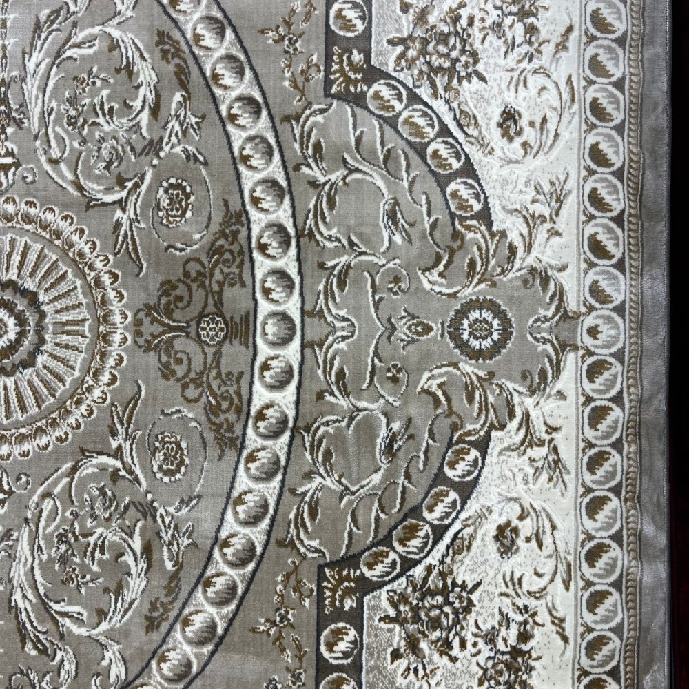 سجاد تركي تبريز كلاسيك سميك 43450F بيج مقاس 500*700