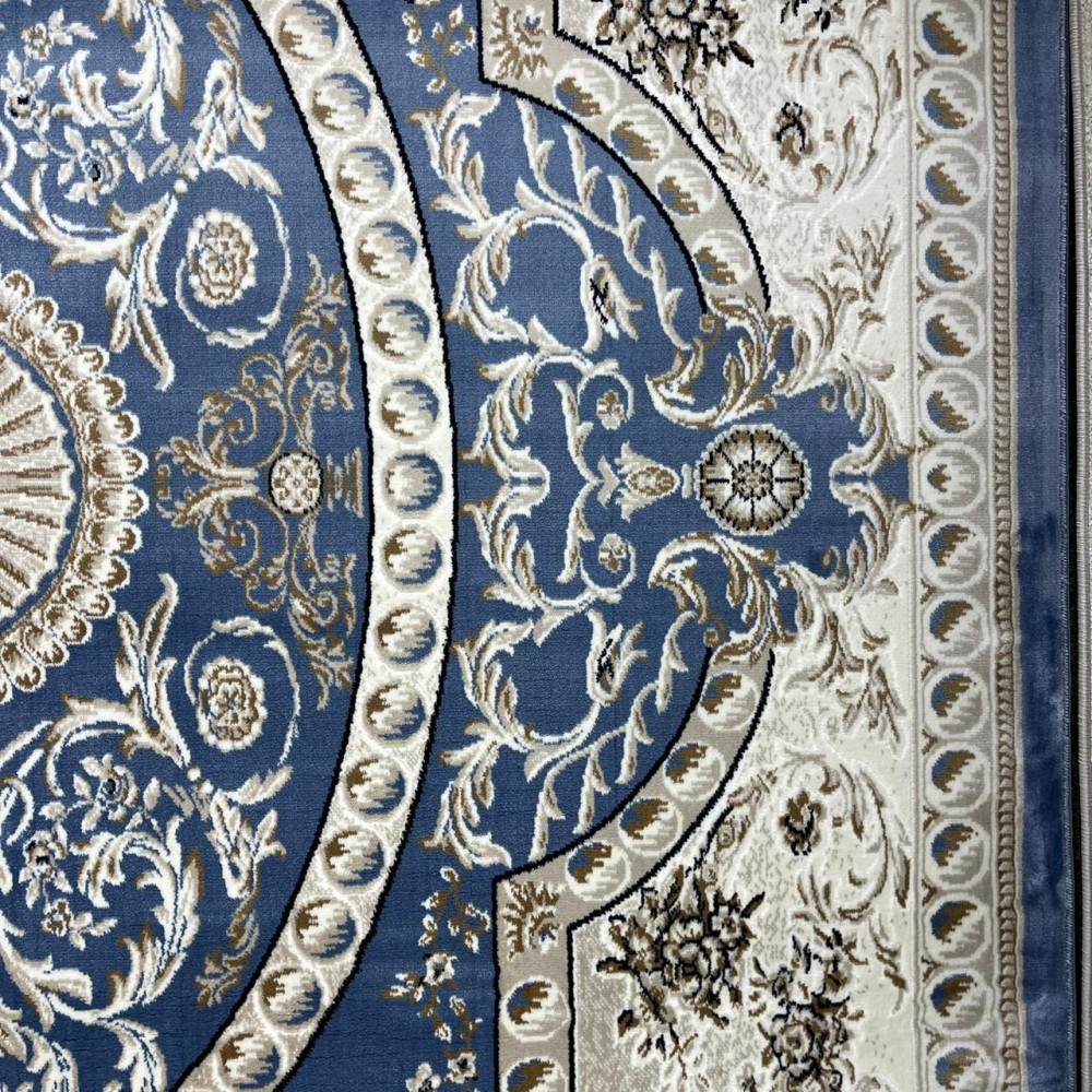 سجاد تركي تبريز كلاسيك سميك 43450F سماوي مقاس 50*80