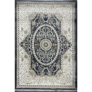سجاد تركي تبريز كلاسيك سميك 43450F رصاصي مقاس 100*300