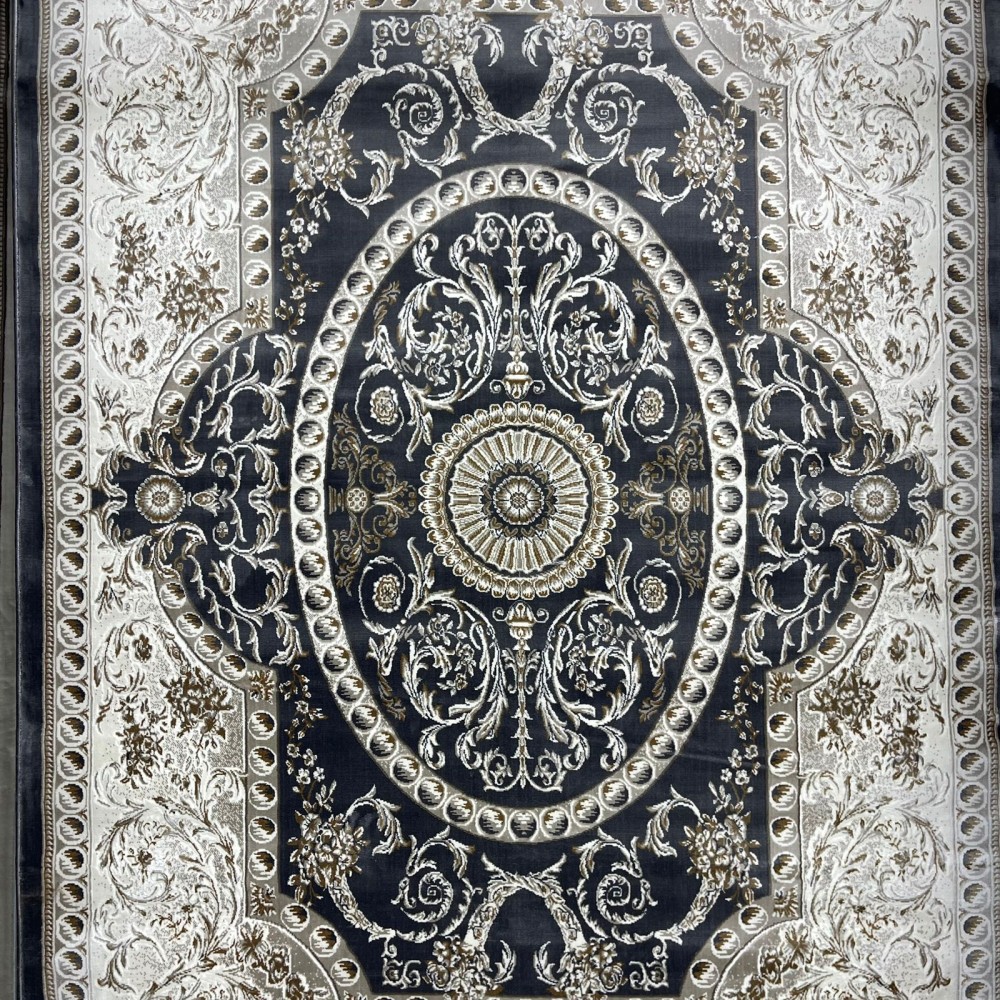 سجاد تركي تبريز كلاسيك سميك 43450F رصاصي مقاس 50*80