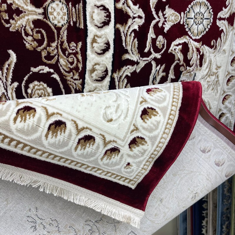 سجاد تركي تبريز كلاسيك سميك 43450F احمر مقاس 50*80