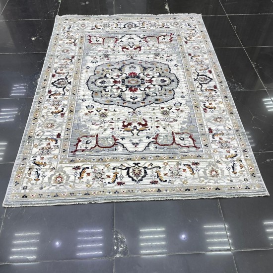 سجاد تركي بوهيمي A1541A رصاصي فاتح مقاس 120*170