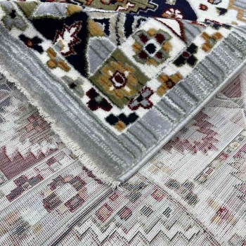 سجاد تركي بوهيمي A1588A كريم رصاصي مقاس 80*200