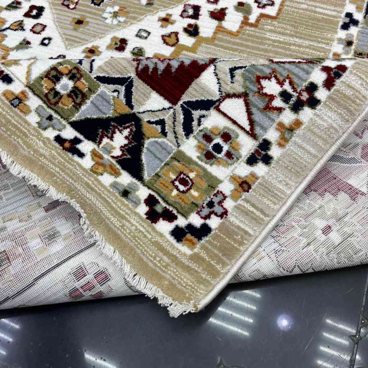 سجاد تركي بوهيمي A1588A بيج فاتح مقاس 50*80 سجاد تركي بوهيمي A1588A بيج فاتح مقاس 50*80