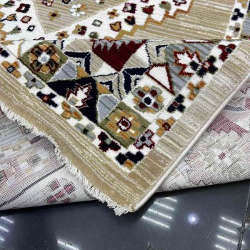 سجاد تركي بوهيمي A1588A بيج فاتح مقاس 50*80