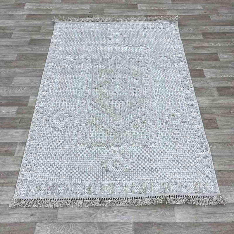 سجاد خيش ركان تركي NF54A بيج بيج مقاس 100*200