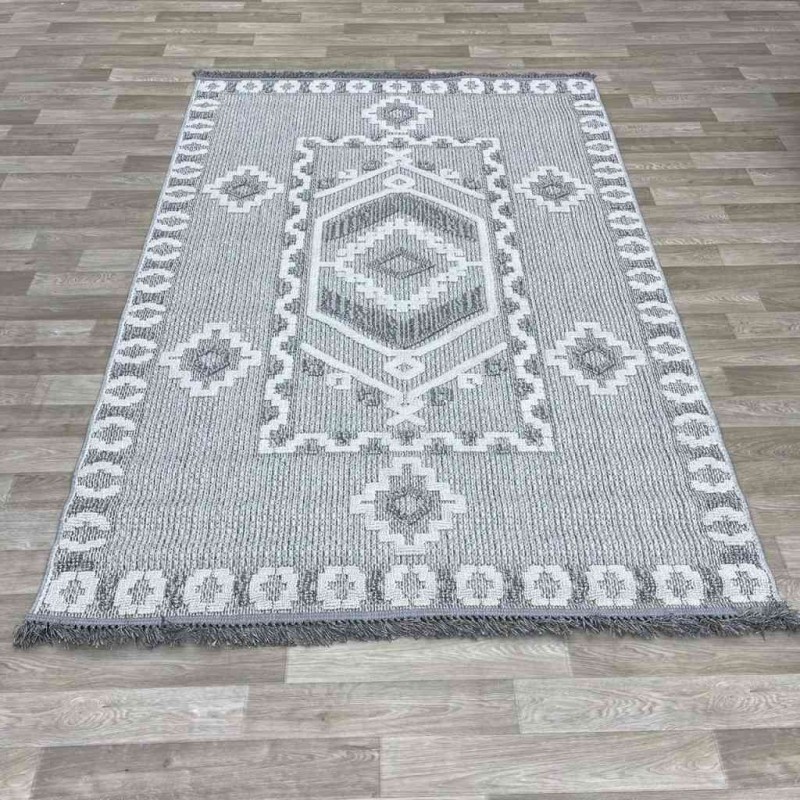 سجاد خيش ركان تركي NF54A كريم رصاص مقاس 300*400